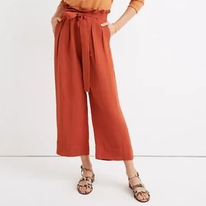 Madewell Tie Waist Huston Pull On Crop Pants